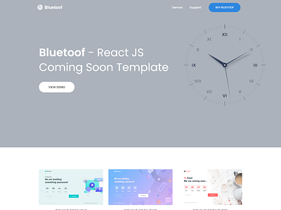 Bluetoof   React JS Coming Soon Template
