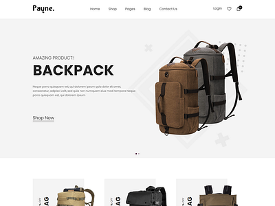 Payne - Backpack eCommerce HTML Template