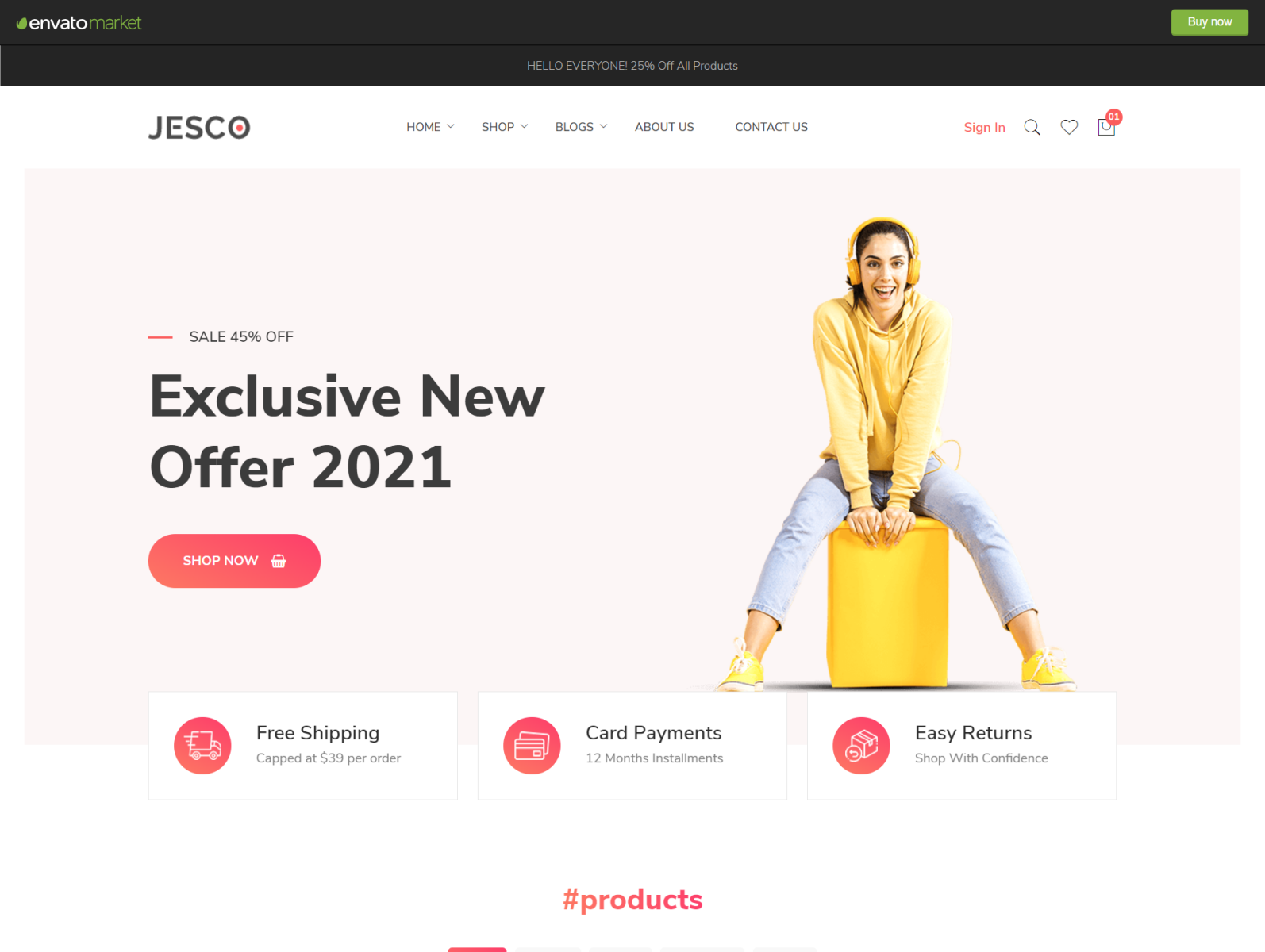 Jesco - Fashion eCommerce HTML Template by DevItems on Dribbble