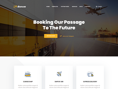 Banom - Logistic HubSpot Theme delivery company hubspot theme logistic hubspot theme multipurpose hubspot theme shipping company hubspot theme transport hubspot theme transportation hubspot theme warehouse hubspot theme