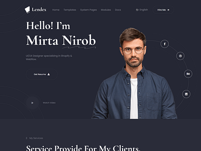 Lendex - Personal Portfolio HubSpot Theme creative designer hubspot theme minimal portfolio hubspot theme online portfolio hubspot theme personal portfolio hubspot theme portfolio website hubspot theme