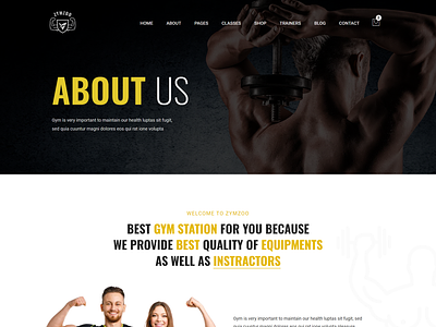 Zymzoo - Gym & Fitness Centre Bootstrap 5 Template bootstrap gym club web template fitness zone bootstrap template gym management system template gymnastics html web template responsive workout web template