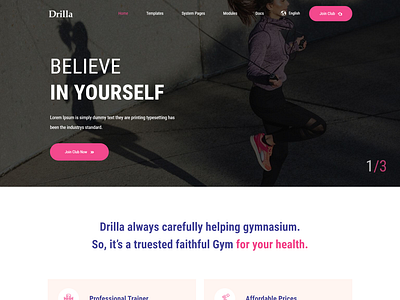 Drilla - Gym Fitness HubSpot Theme