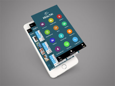 HealthCare – Mobile App HTML Template app apple beta design icon ios ios7 iphone minimal mobile simple