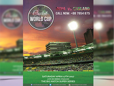 Cricket Cup Flyer championships cricket cup cricket flyer england event flyer indian sport world championship world cup