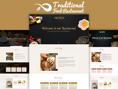 TraditionalFood – Onepage Restaurant PSD Template