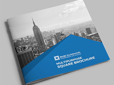 Square Bi-Fold Brochure Template