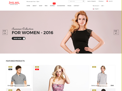 Jhilmil – eCommerce Bootstarp Template