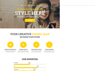 Jaap - Creative MultiPurpose WordPress Theme html5 individual individual portfolio multipurpose one page personal portfolio