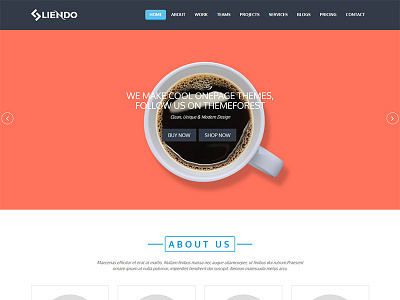 Liendo – Multipurpose Landing Page Template agency bootstrap business company designer developer individual portfolio marketing multipurpose one page.