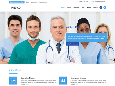 Medico – Medical HTML5 Template care clinic corporate dentist doctor. drugs health healthcare hospital medical medicine therapy