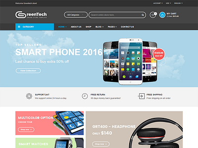 GreenTech - Responsive Shopping Bootstrap Template