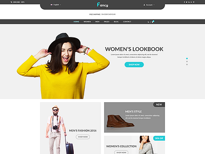 Fancy – eCommerce PSD Template accessories best creative ecommerce fashion furniture psd retail shop shopping store super market