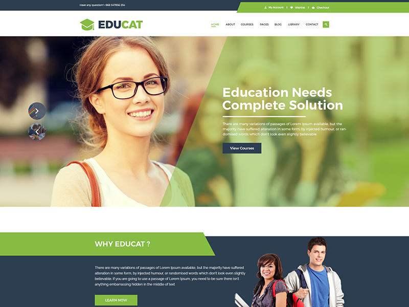 Educat - Education PSD Template by DevItems for HasThemes on Dribbble