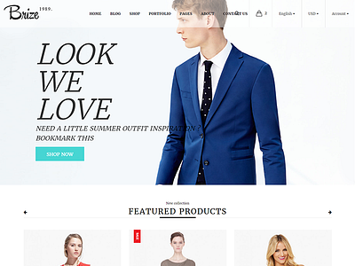 Brize - Responsive eCommerce Fashion Template