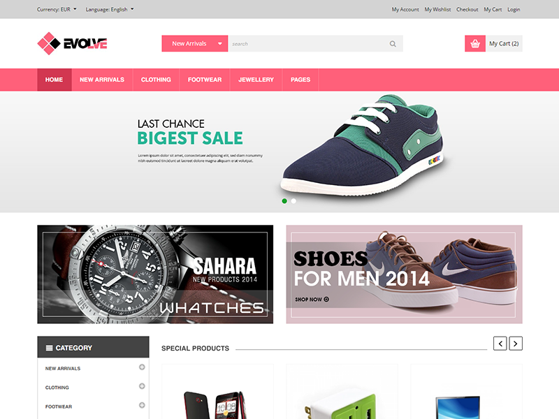 Evolve - Multipurpose eCommerce Template by DevItems for HasThemes on ...