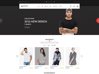 Mayfair - eCommerce PSD Template clean ecommerce ecommerce psd fashion psd online market psd shop shopping sunglass