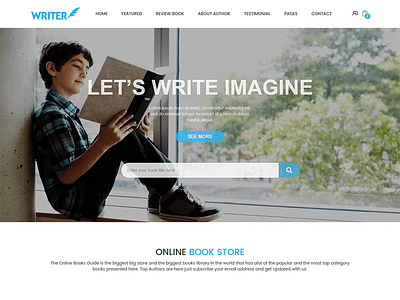 Writer – eCommerce Bootstrap Template agency books books store ecommerce magazine ad