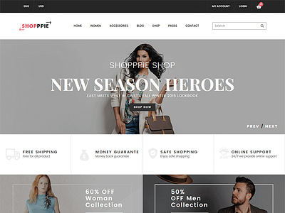 50% Discount on Shopppie - WooCommerce WordPress Theme blog bootstrap clothes shop e commerce theme fashion fashion shop html5 portfolio shoe shop theme shopping