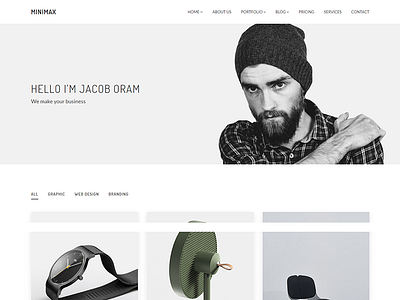 Minimax - Minimal Portfolio Template bootstrap business corporate creative freelancer html minimal multipurpose personal photography portfoli
