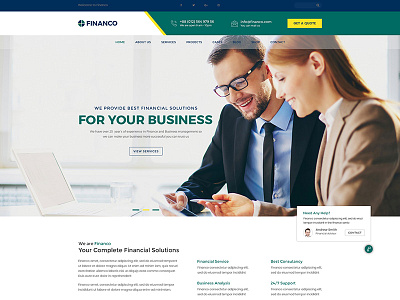 Financo – Finance and Buisness PSD Template