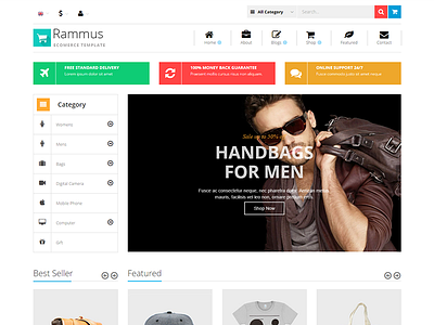 Rammus - Multipurpose HTML eCommerce Template clothes digital ecommerce template electronic store electronics fashion store jewelries online store shoes shop