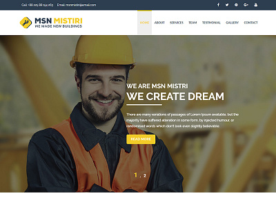 Msn Mistiri – Construction WordPress Theme architecture builder building construction construction business construction company contractor engineer handyman painter