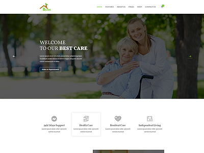 Bcare - Senior Care PSD Template