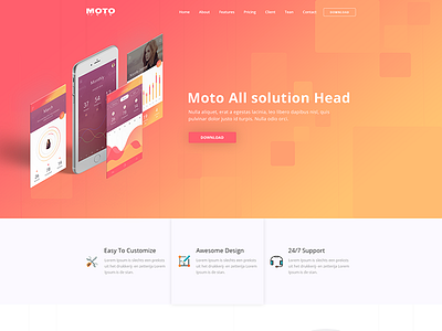 Moto – Multipurpose Landing Page Template app app landing app landing page app landing template app showcase app store app template app website clean app landing creative app landing page mobile app landing page modern app landing