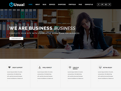 Usual - Multipurpose HTML Template advisor agent apartment business clear design consulting corporate accountant finance financial insurance multipurpose
