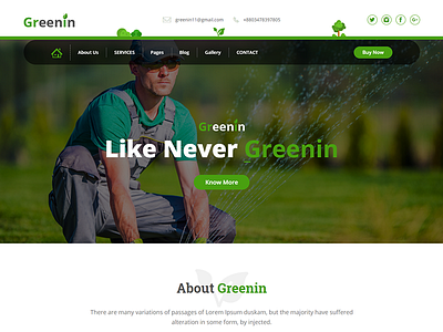 Greenin Gardening and Landscaping HTML Template