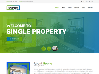 Sopnovilla - Single Property HTML Template