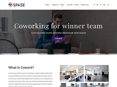 Spase - Business and Coworking WordPress Theme