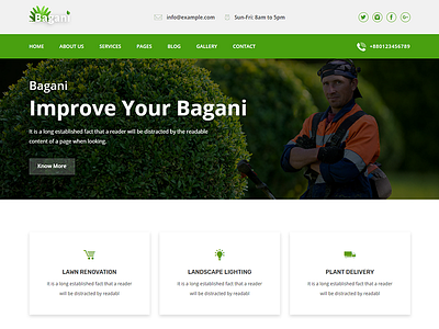 Bagani – Gardening and Landscaping Bootstrap4 Template agriculture andscape architects bardening bootstrap bootstrap4 ecology environment environmental farmer garden gardener