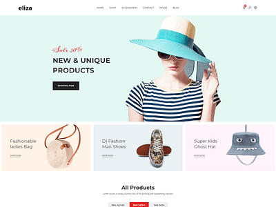 Eliza - eCommerce Bootstrap 4 Template accessories bag bootstrap bootstrap 4 clean dress ecommerce electronics fashion furniture html5 minimalist modern office furniture online shop responsive shoe shop