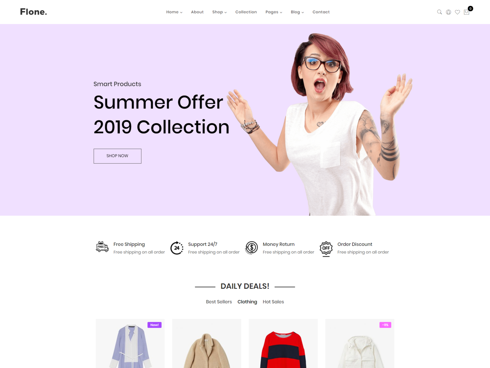 Flone – Minimal WooCommerce WordPress Theme by DevItems on Dribbble