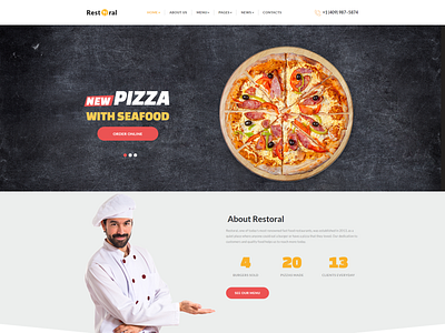 Restoral Food Restaurant Html Responsive Bootstrap 4 Templat bakery html bootstrap food food html food html5 html 5 indian restaurant responsive restaurant elegant restaurant html responsive restaurant html5 restaurant minimal restaurant template seafood restaurant