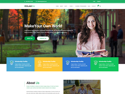 Glaxdu Education HTML Template bootstrap educate education education center education course education html education kids educational html5 educational institute institute kindergarten online education responsive school html training university html