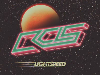 CRCLS - Lightspeed EP 80s green instrumental music nasa planet retro retro futurism space synth pop typography