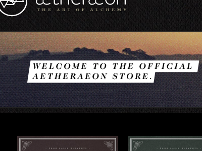 AetherAeon Store alchemy bigcartel design web wordpress