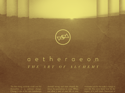 AetherAeon Vintage Look alchemy design distressed poster retro vintage