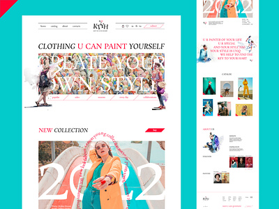 Clothing web-store concept design figma light modern store ui ux web