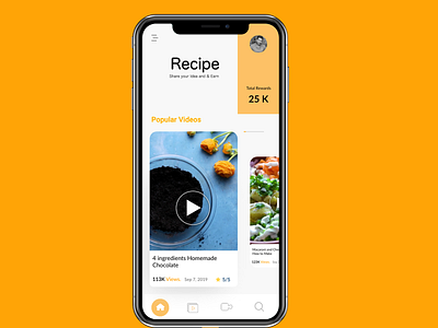Recipes branding design mobile app design ui ux