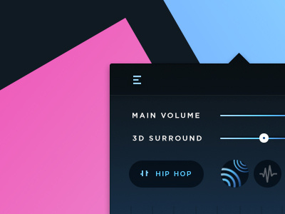 Boom 3D - Menu Bar Concept app design audio boom audio creative dribbble best shot equaliser mac app ui design