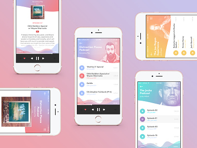 Podcast App Design app app design application design mobile ui music music app podcast podcast app ui ui design ux