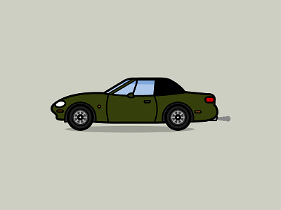 Mazda MX5 car illustration mazda mazda mx5 miata mk2 mx5