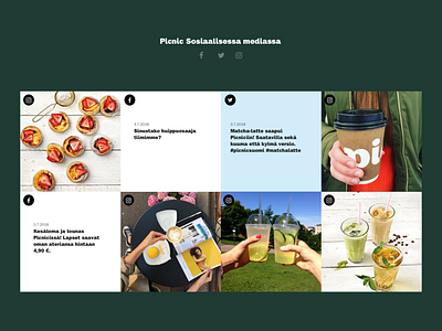 Picnic website - Social media feed