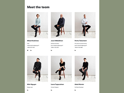 Sangre - Meet the team aboutus design grid photography team ui website design