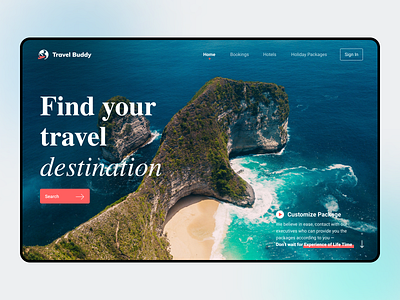 Travel Buddy - A Conceptual Travel Landing Page