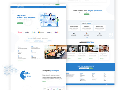 Eco Health - Health Care Software Landing Page adobe adobe xd adobexd art branding challenge clean clean ui design ecohealth figma health care landing healthcare heathcare concept illustration landing page health care minimal design ui insipiration webdesign heathcare xd